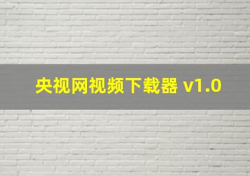 央视网视频下载器 v1.0